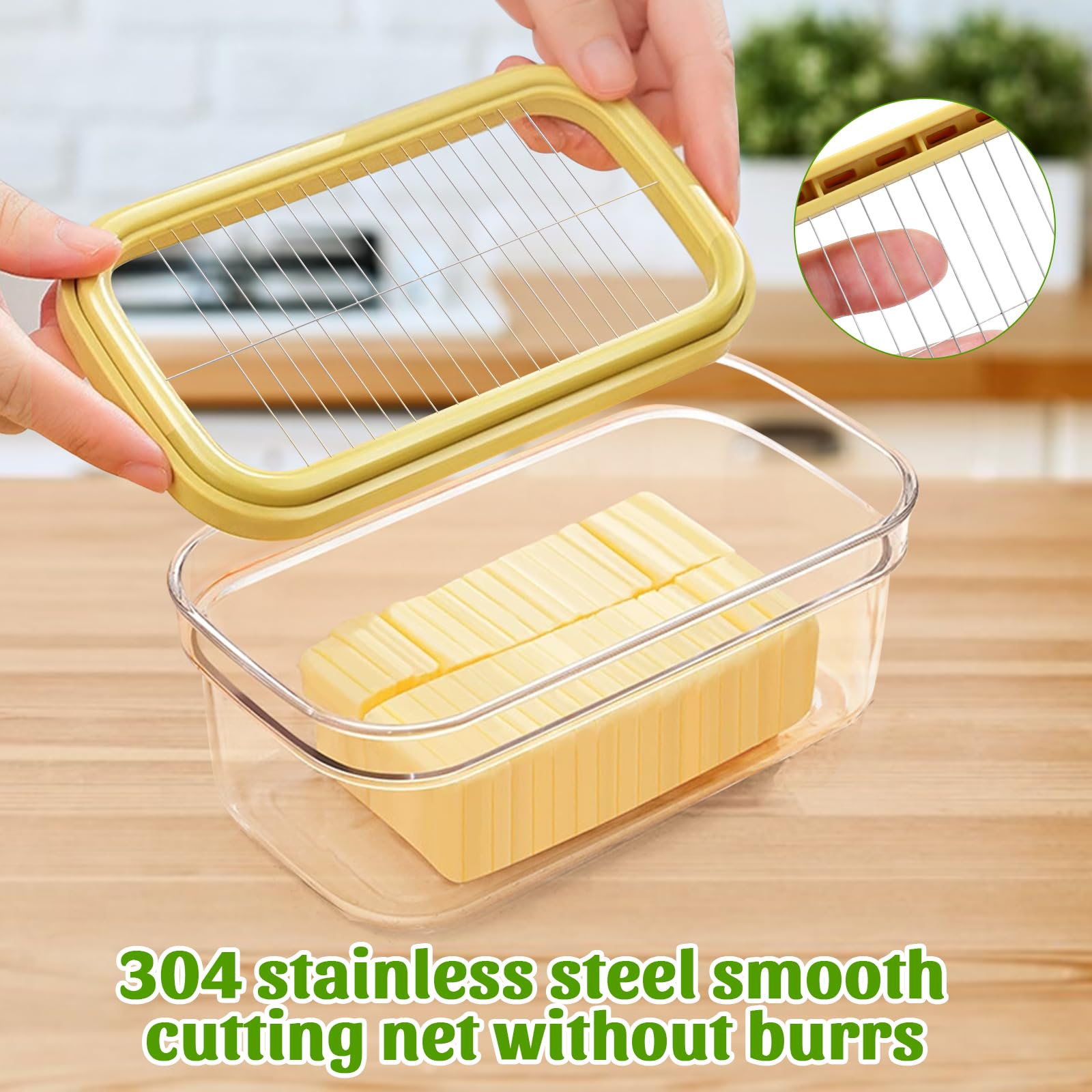 Amazon.com | ShineMe Butter Slicer Cutter, Airtight Plastic Butter